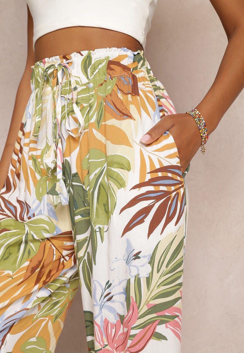 Offhwite floral pants