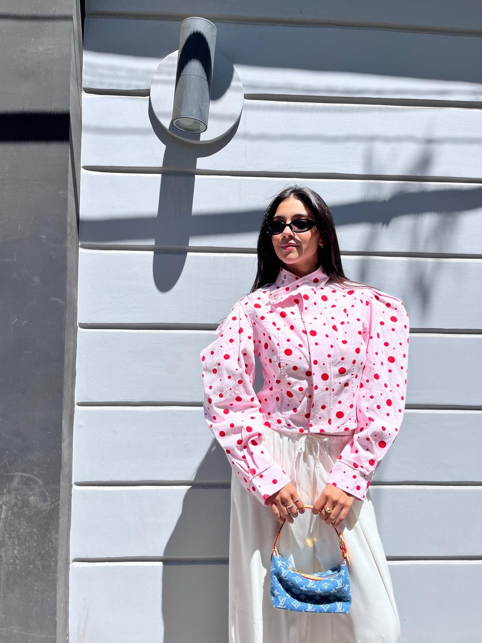 Jacket polka pink