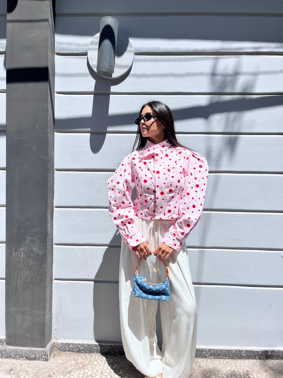 Jacket polka pink