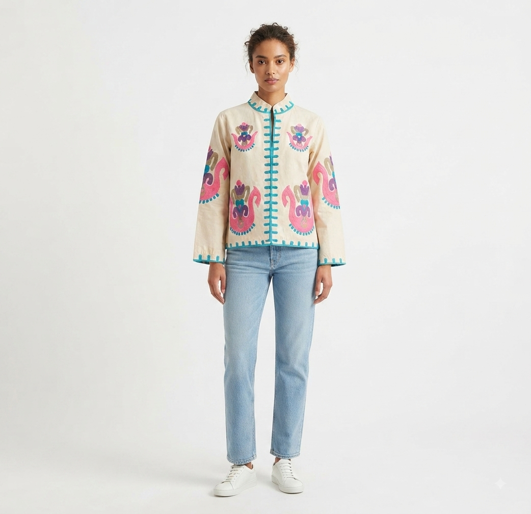 Jacket embroidery oversize