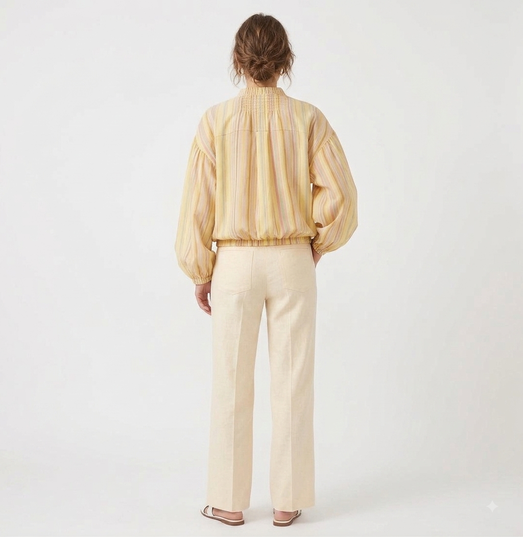 Bomber zipper stripe yellow