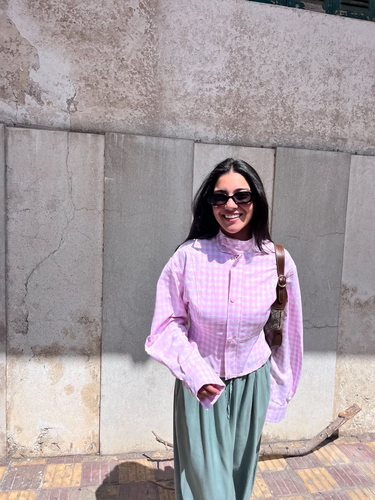 Shirt pink checkered