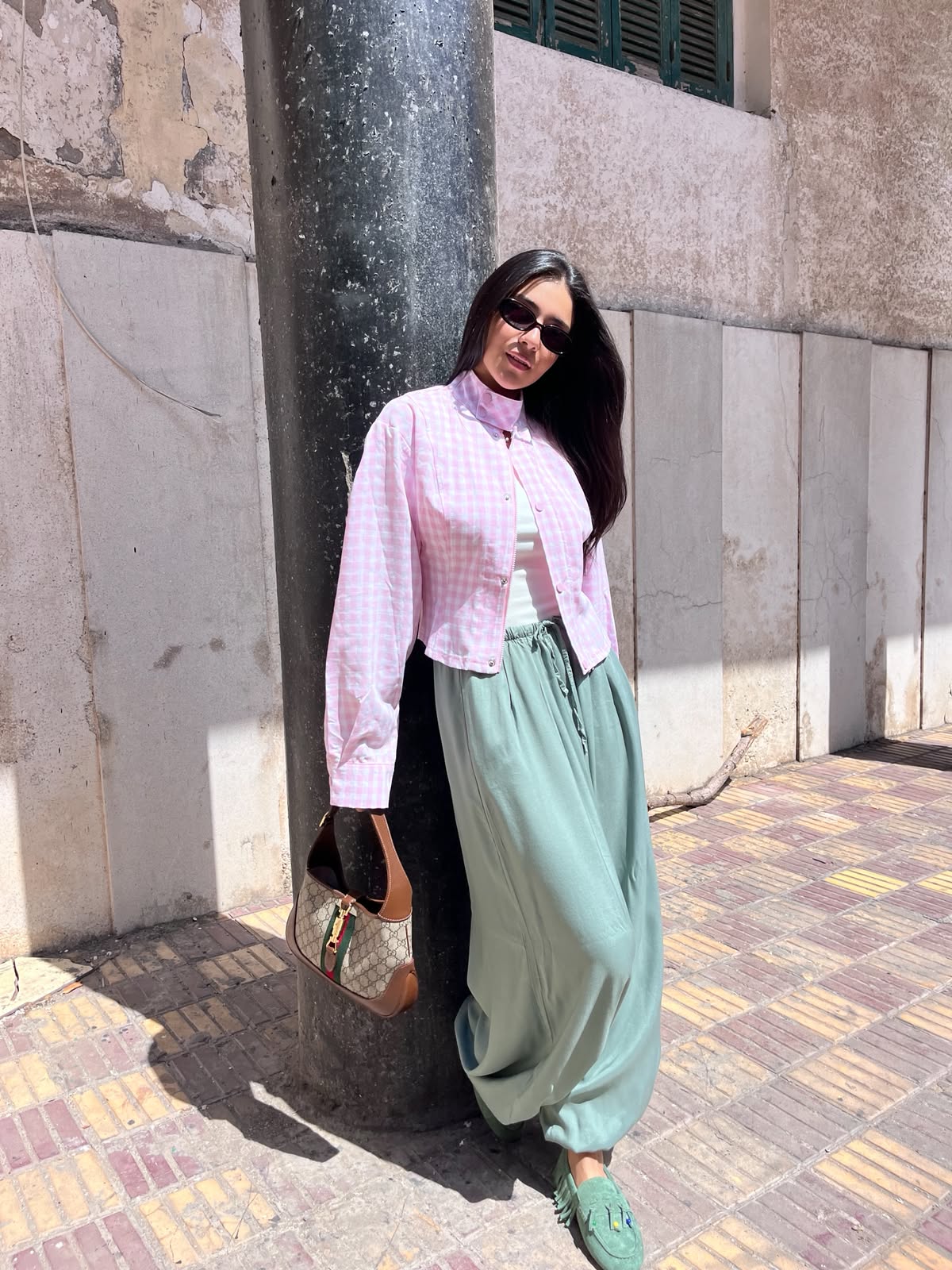 Shirt pink checkered