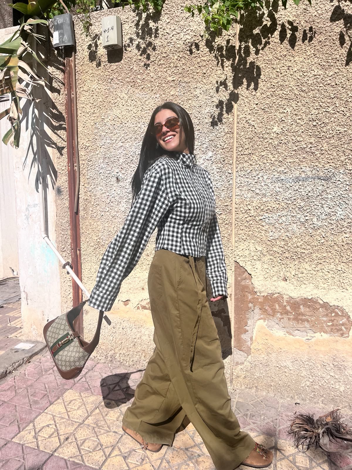 Shirt black checked