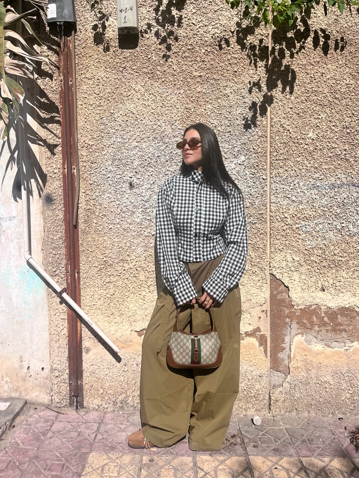 Shirt black checked