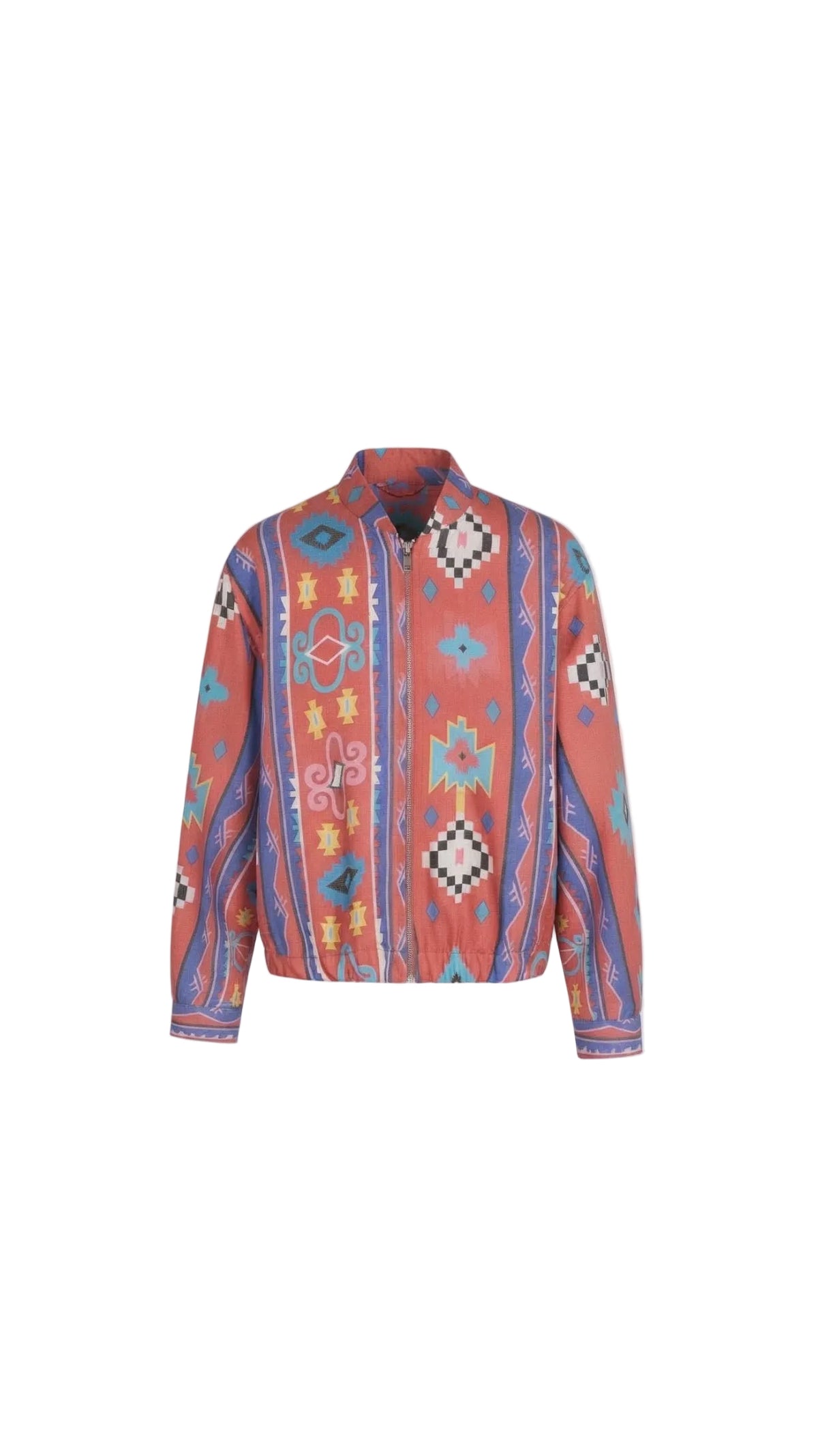 Jacket multicolor boho zipper