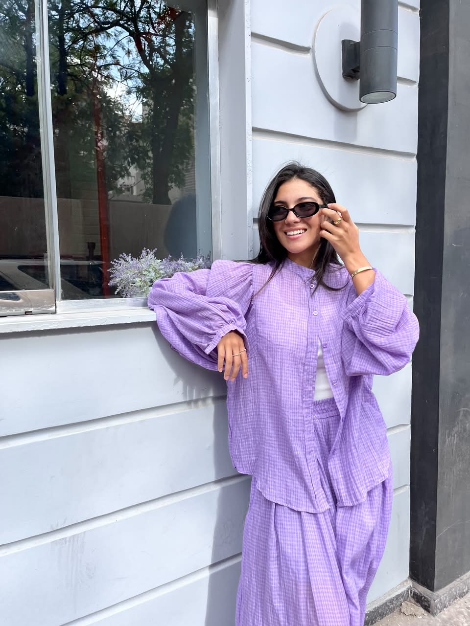 Set purple checkered