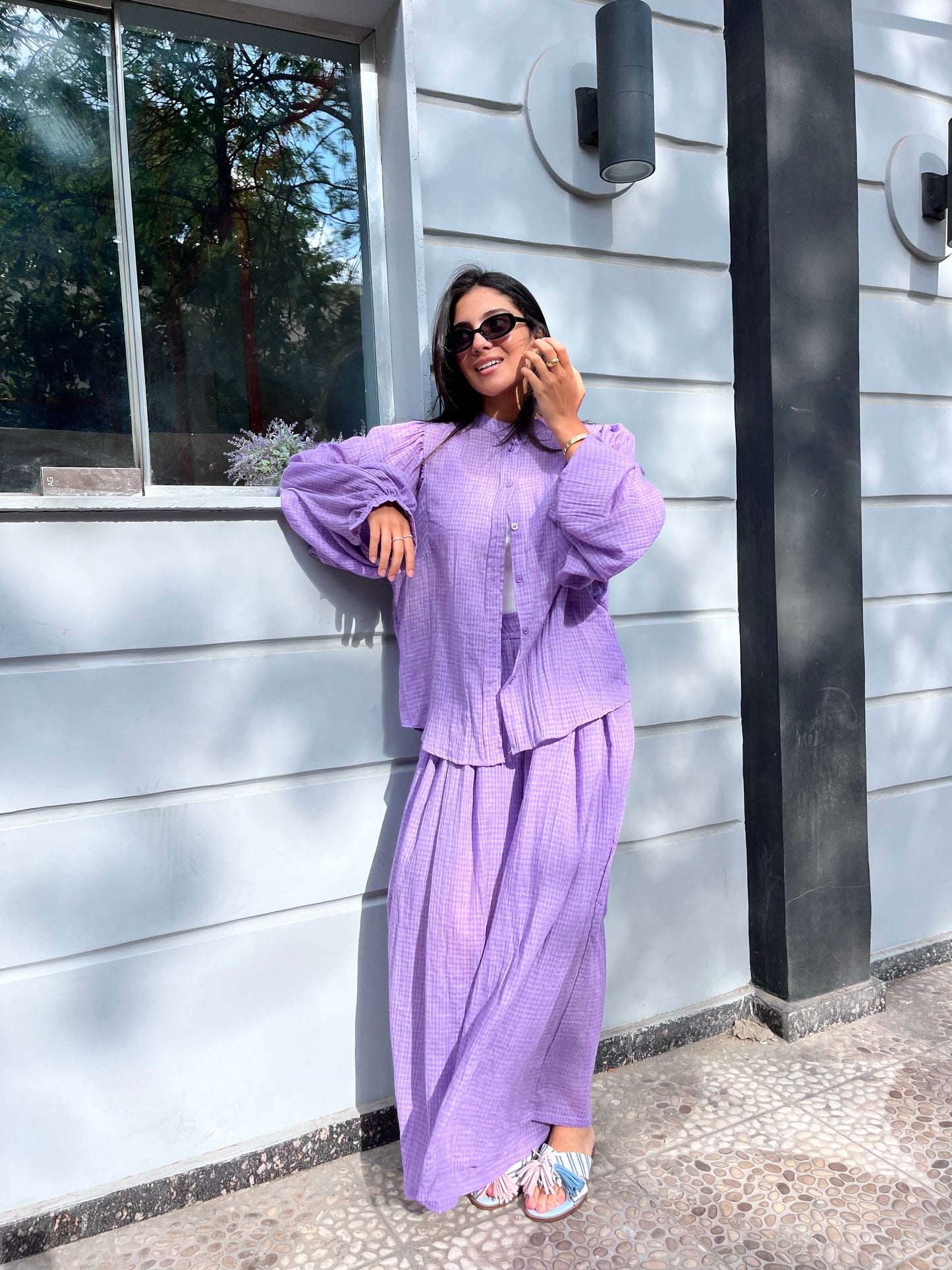 Set purple checkered