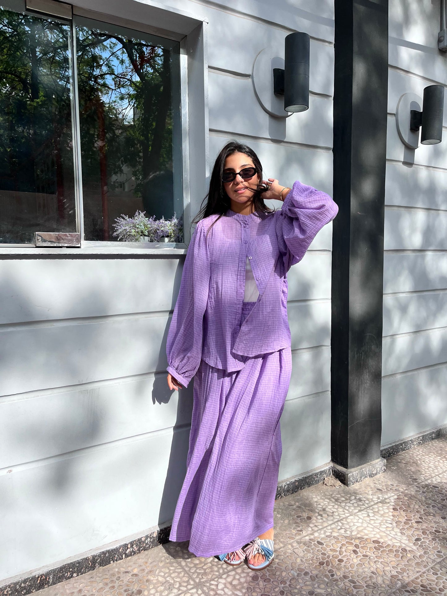 Set purple checkered