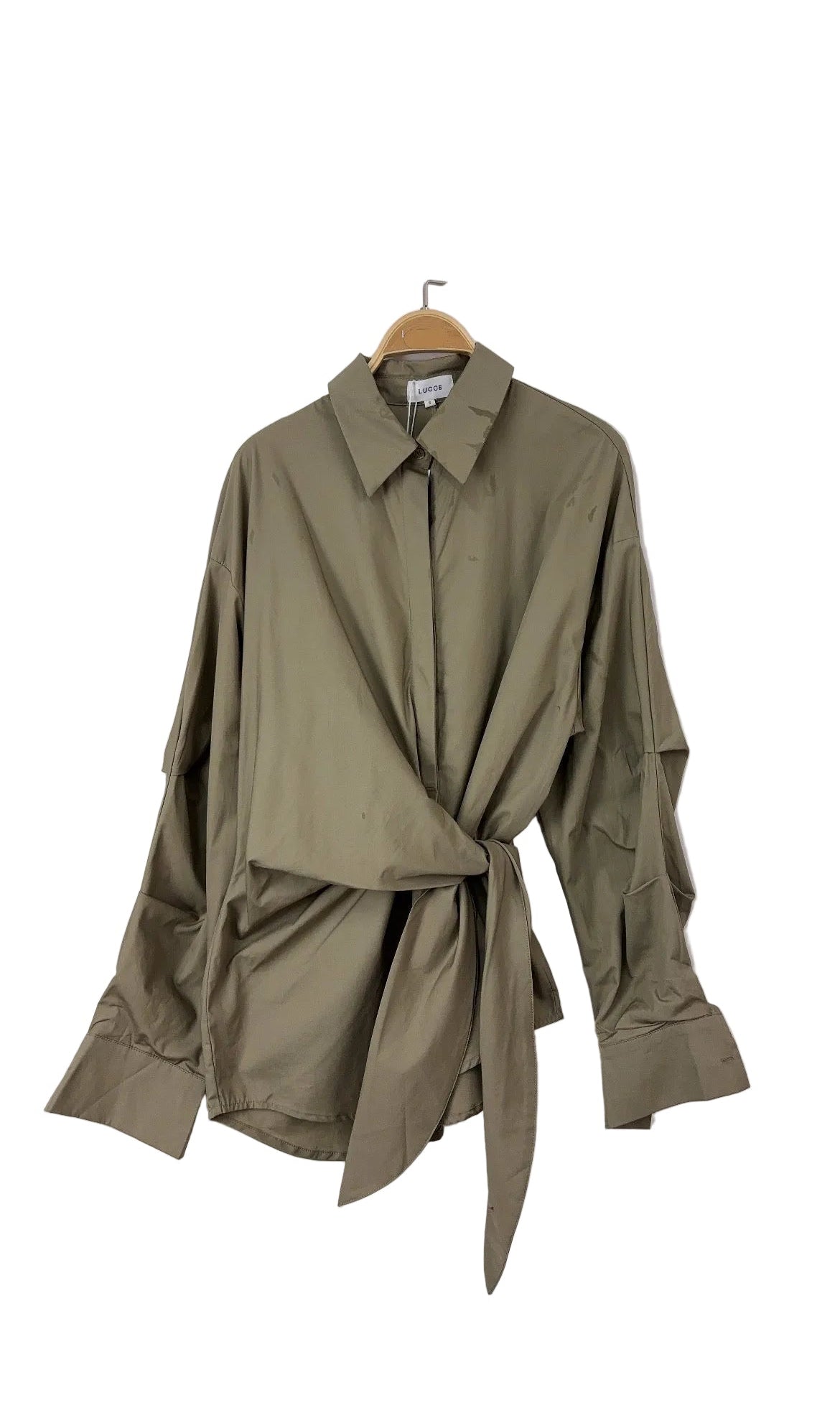 Shirt olive side belt