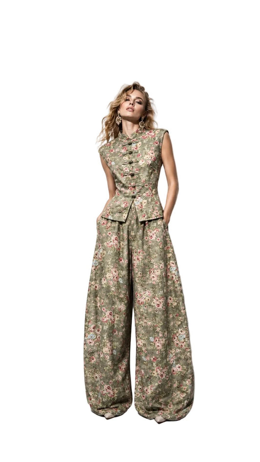 Set floral olive