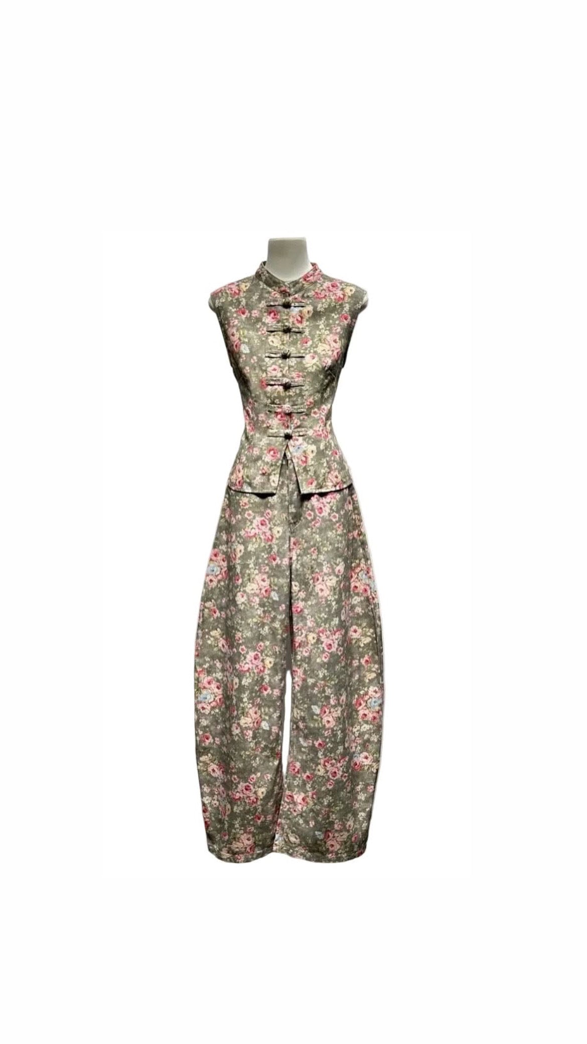 Set floral olive