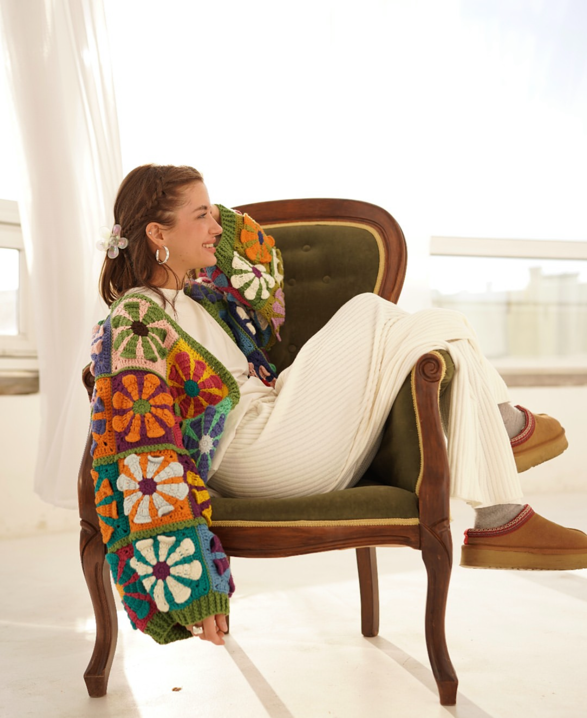 Cardigan Crochet Colorful