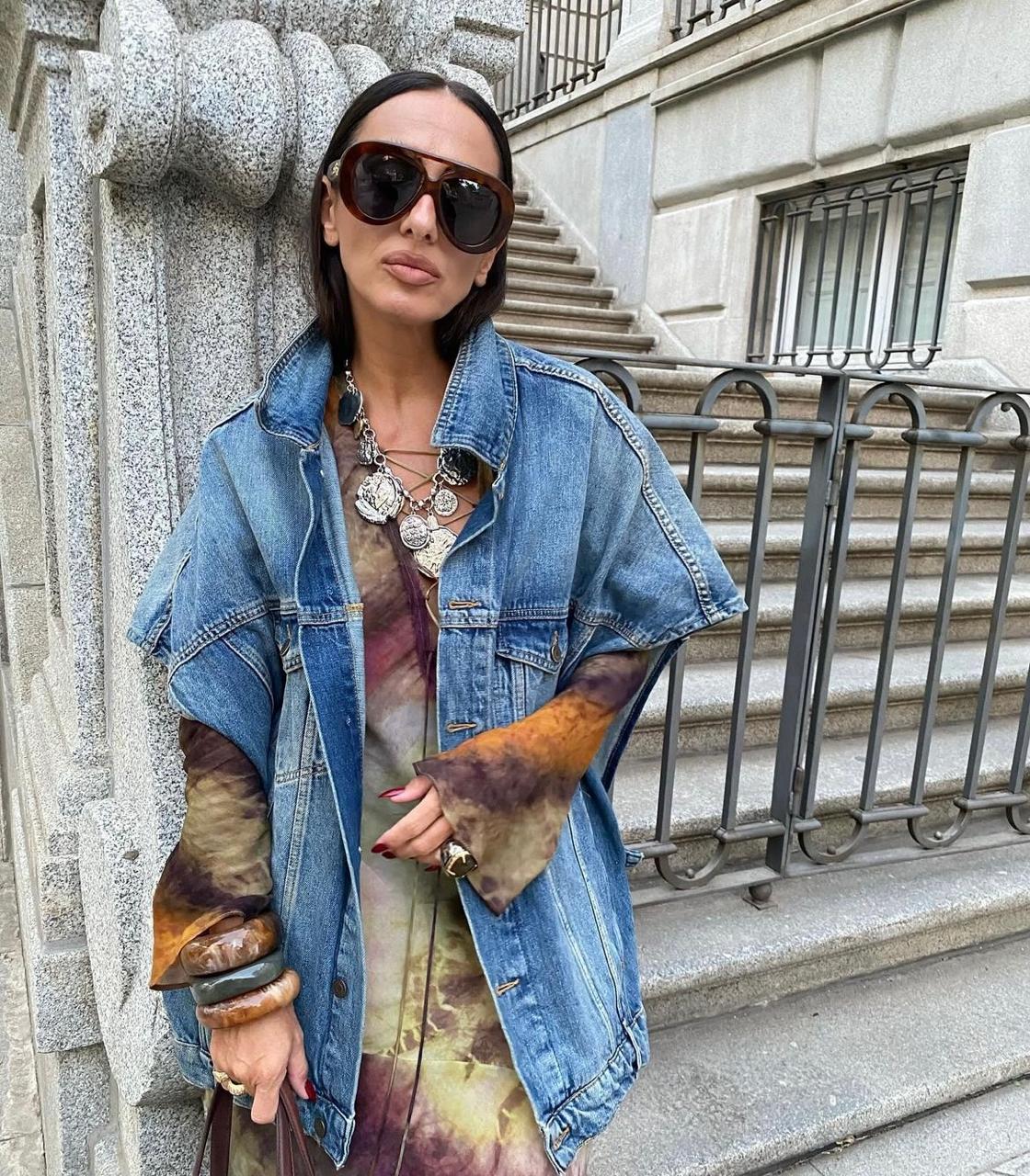 Jacket Denim Vest Oversized