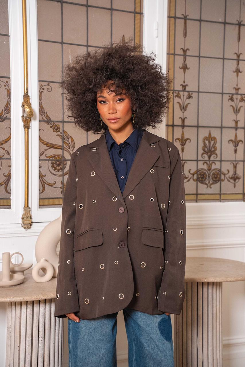 Blazer brown circles