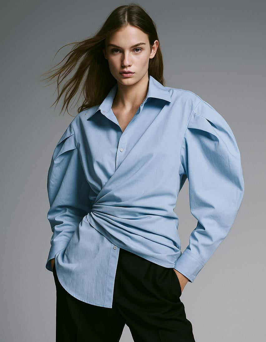 Shirt blue surplice