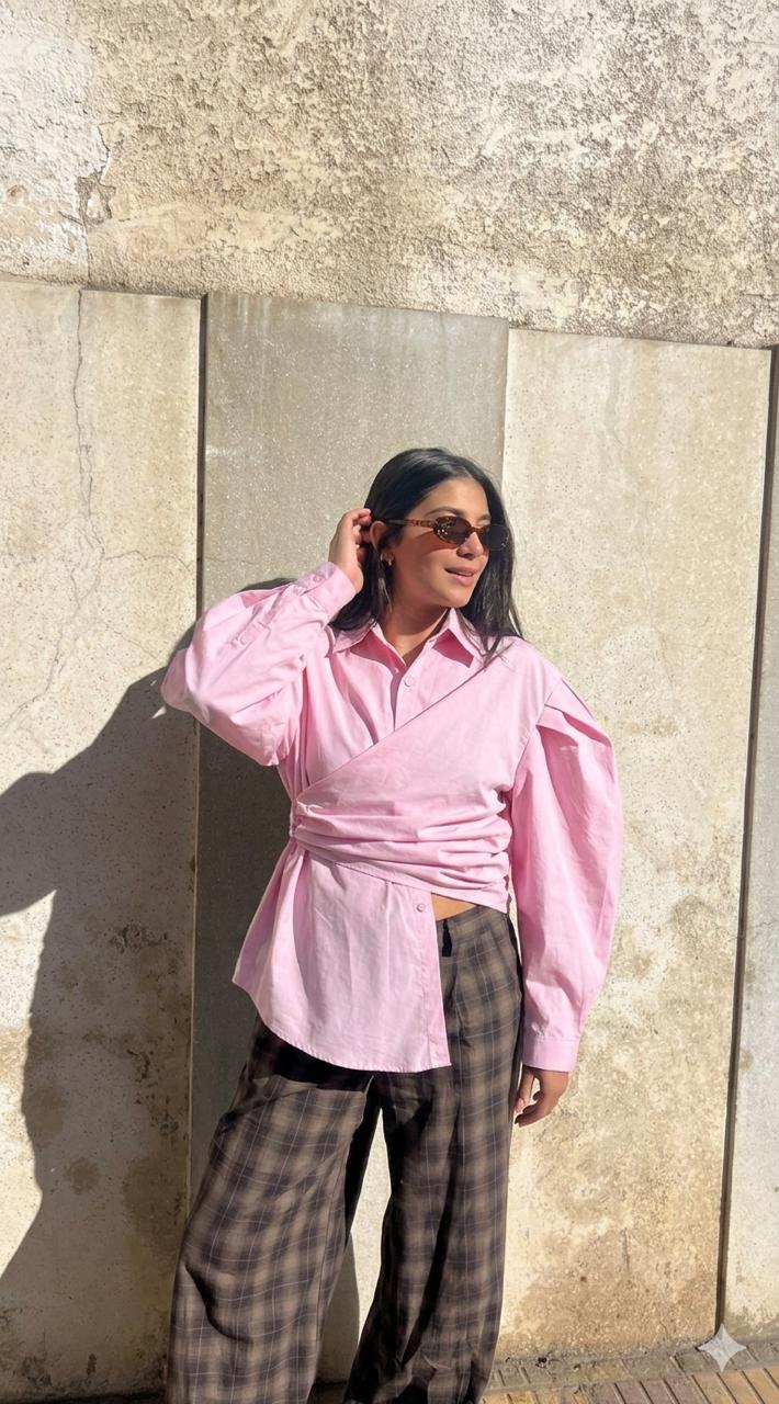 Shirt pink surplice