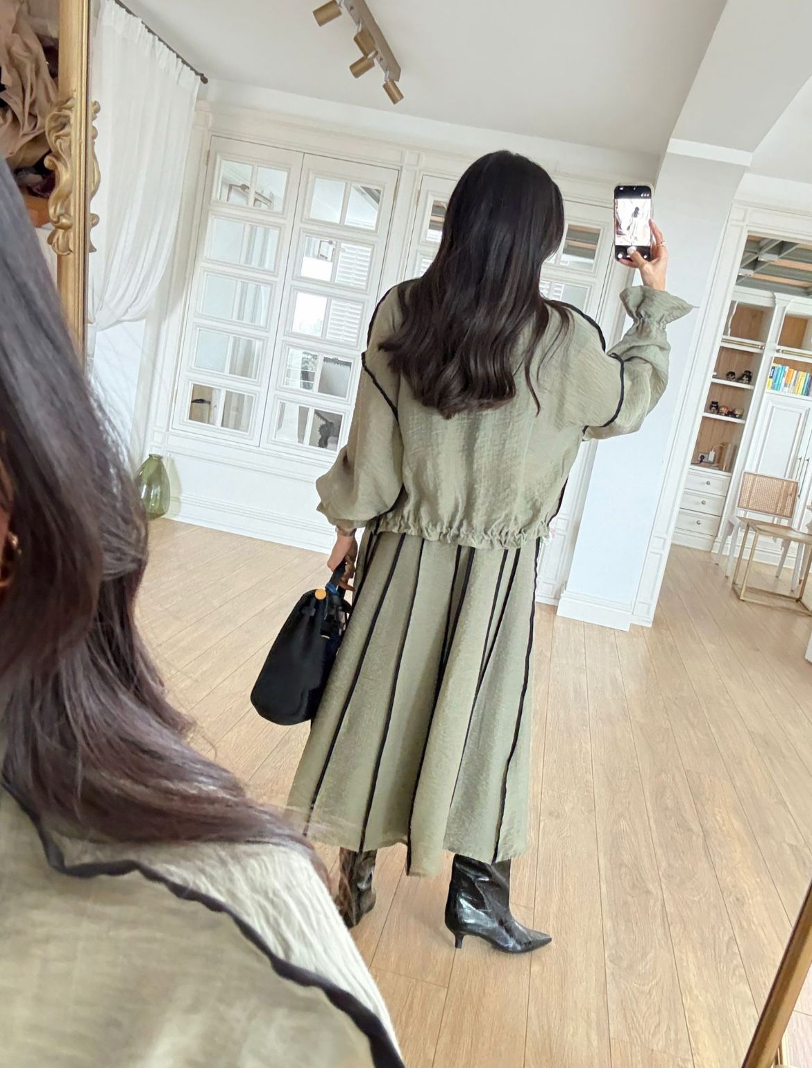 Set olive skirt