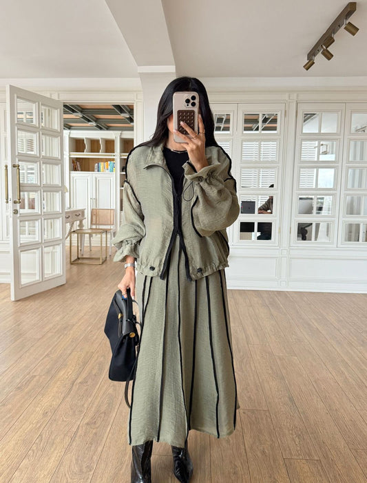 Set olive skirt