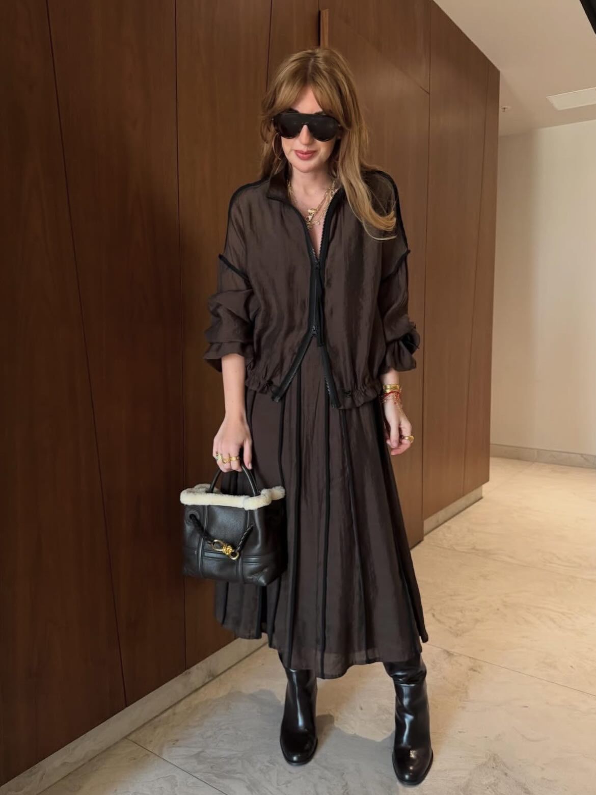 Set brown skirt