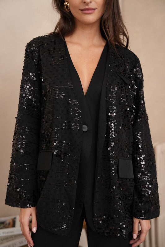 Black sequins blazer