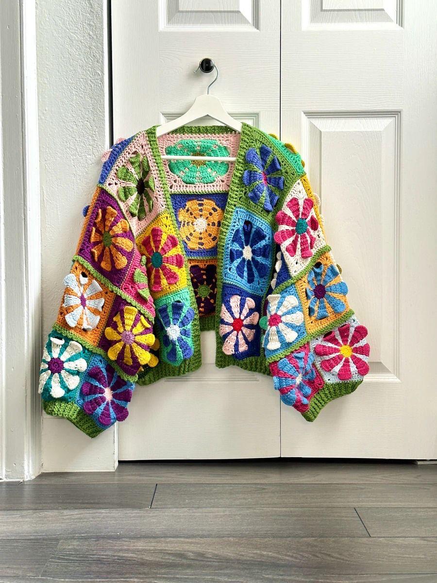 Cardigan Crochet Colorful