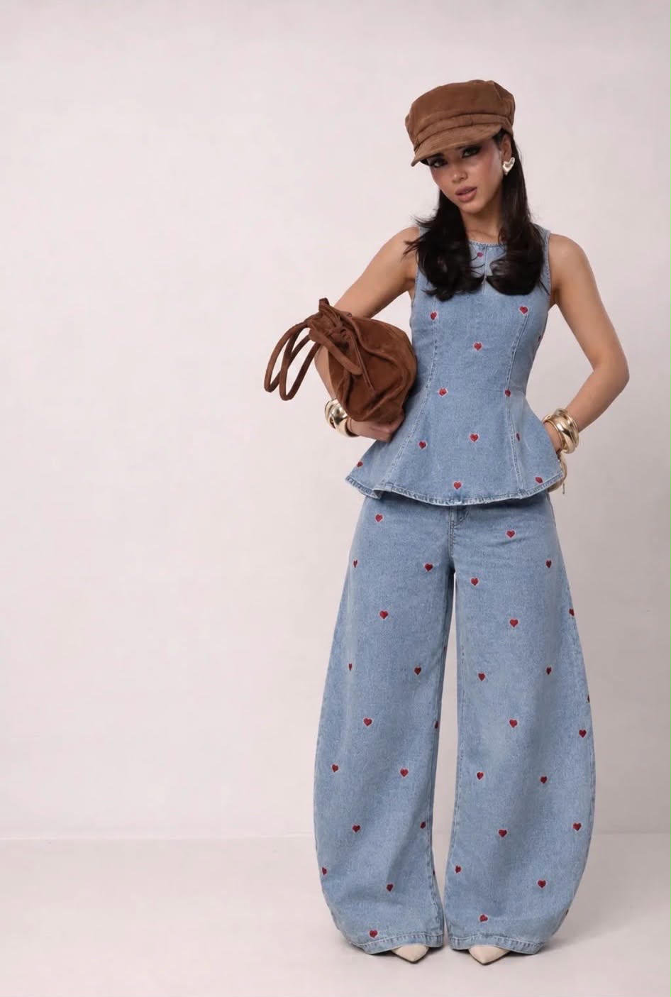 Set polka hearts