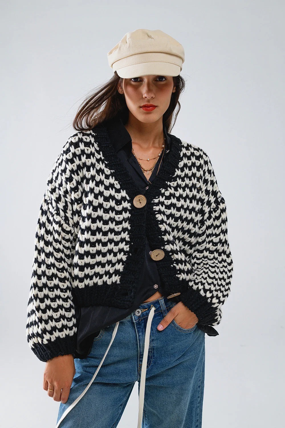 BlackXwhite knit