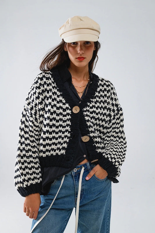 BlackXwhite knit