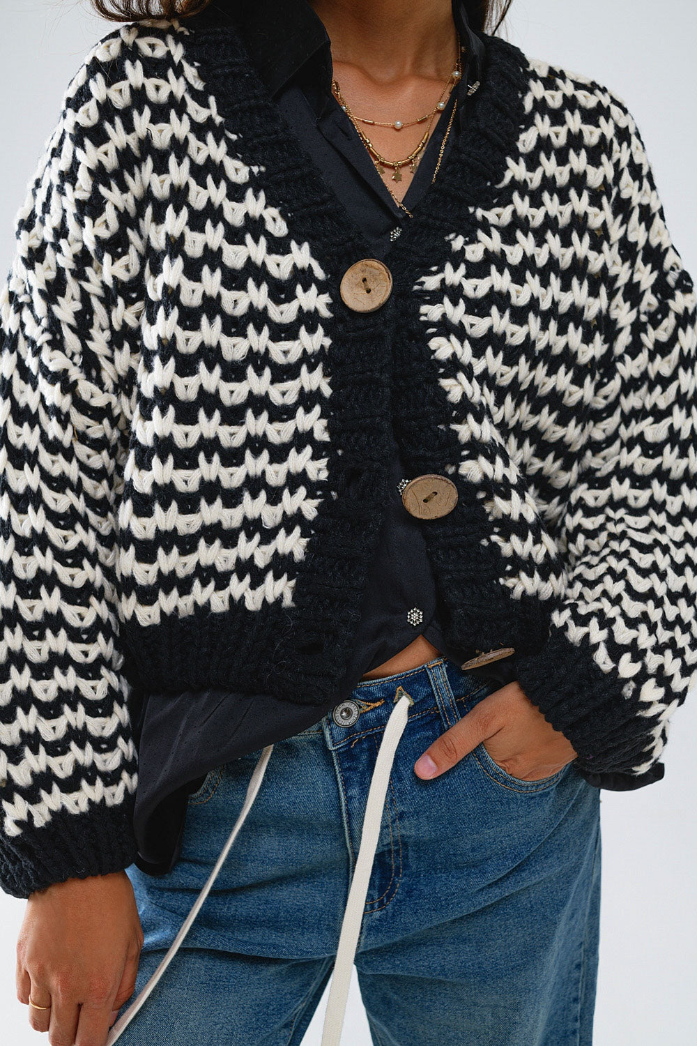 BlackXwhite knit