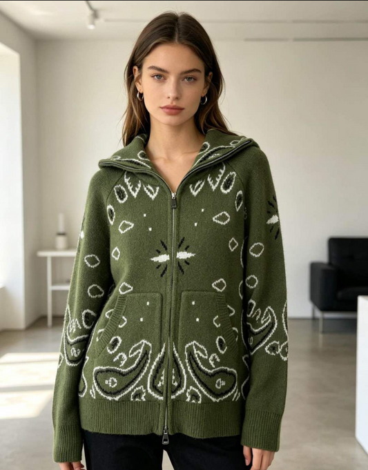 Bandana zipper olive