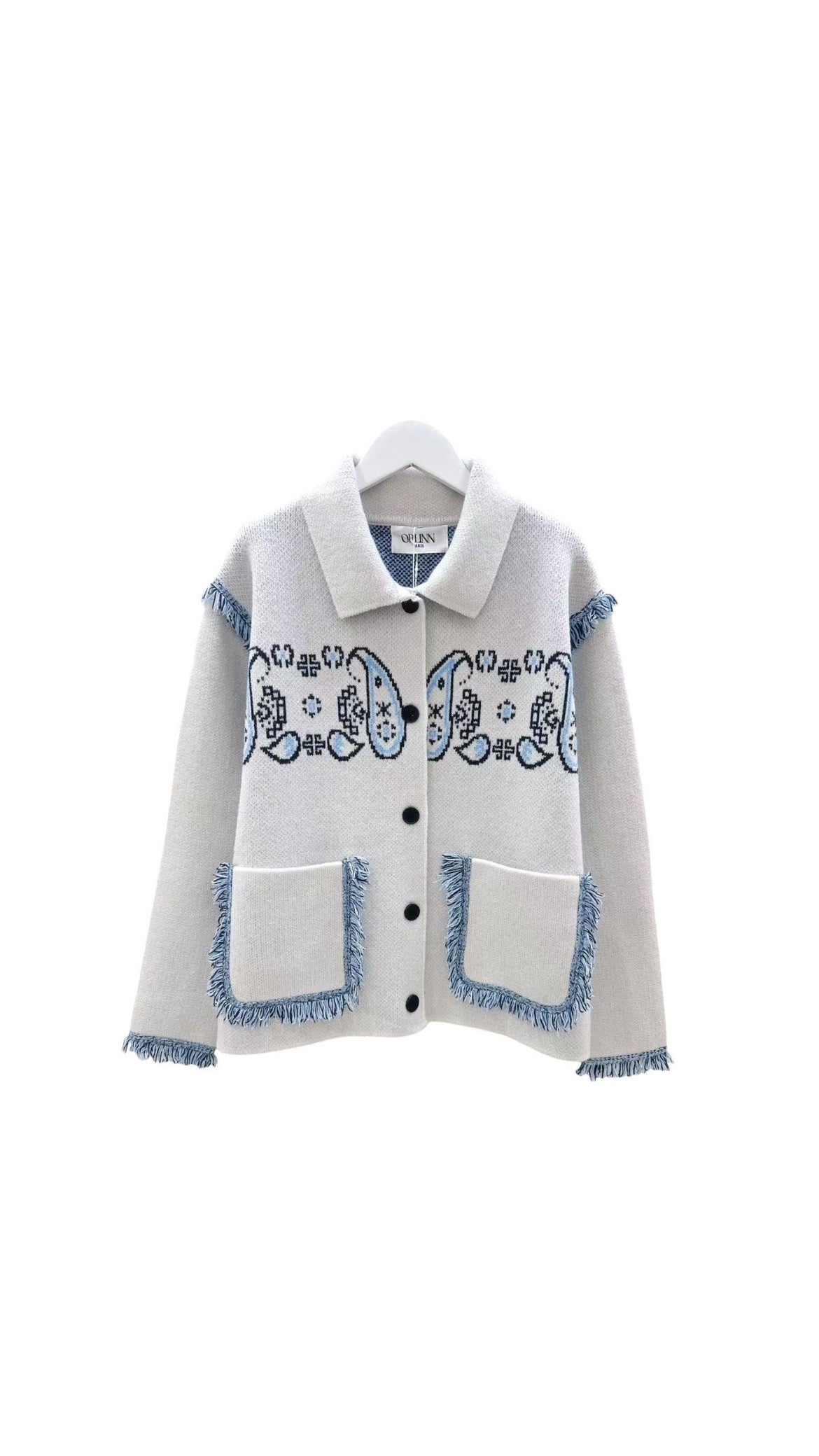 Jacket bandana 2 pockets grey blue