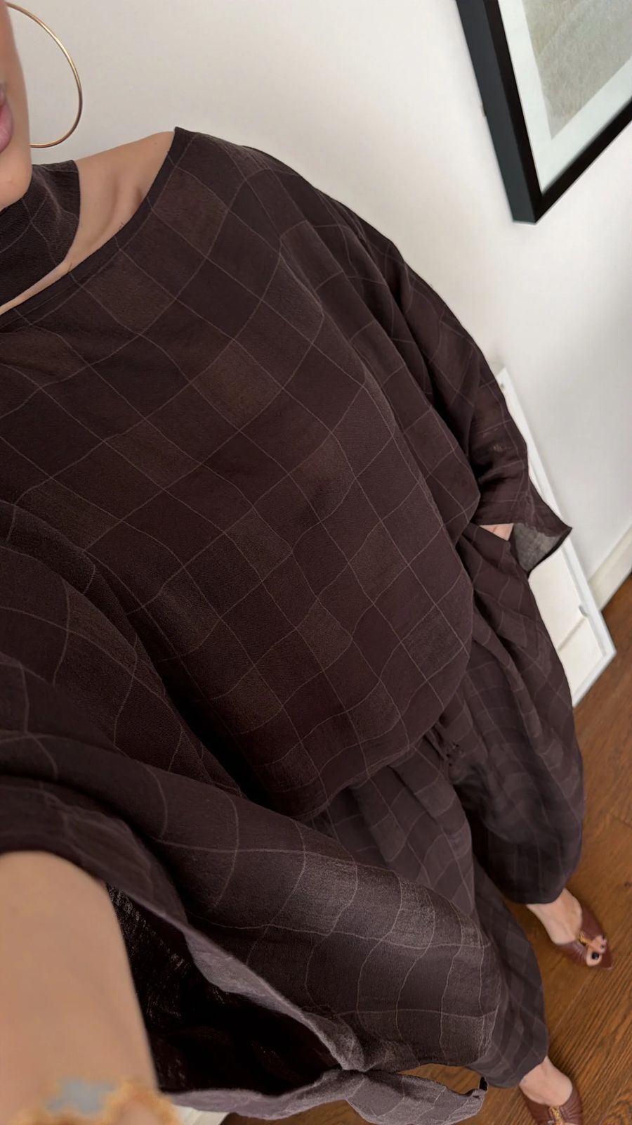 Set brown checkered