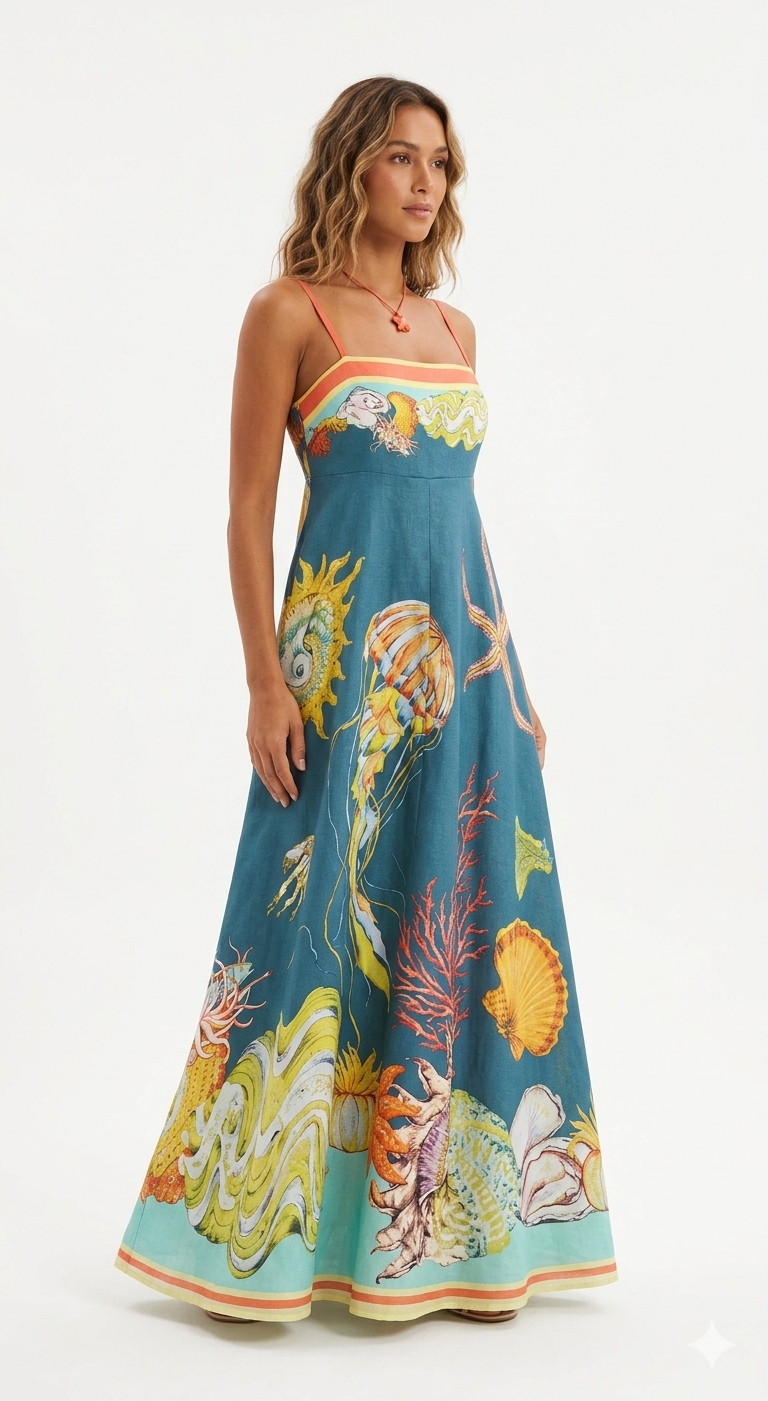 Dress patten blue
