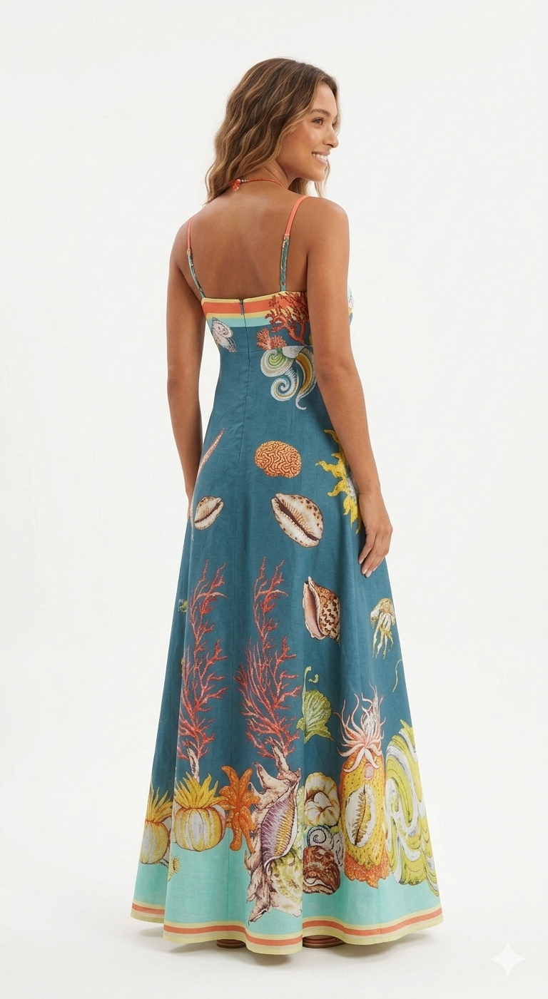 Dress patten blue