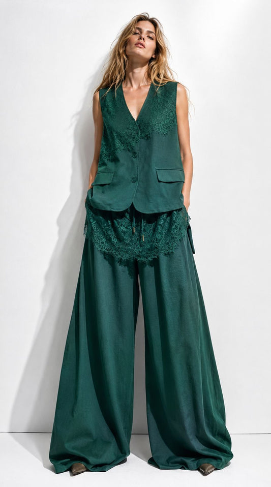 Set lace green