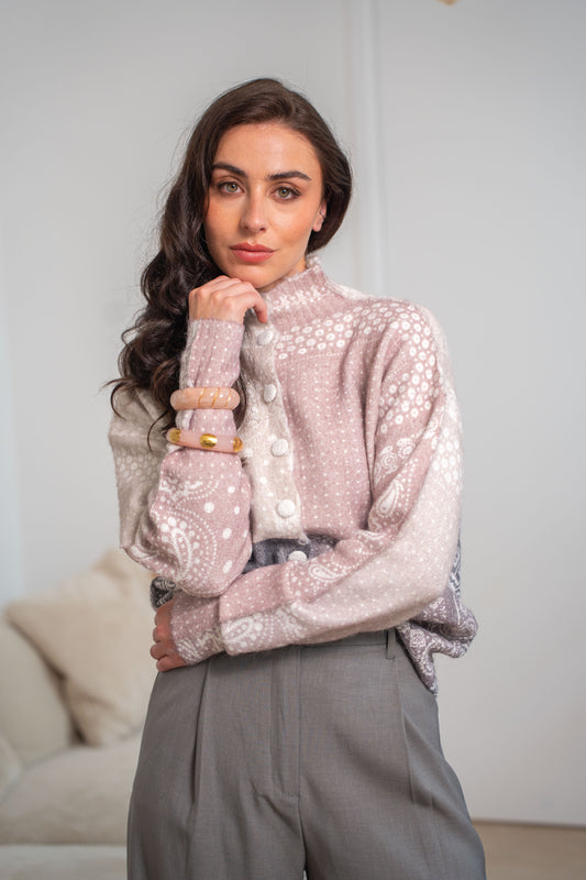 Bandana nude knit