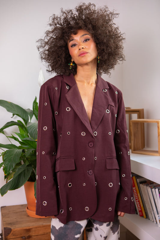 Burgundy blazer