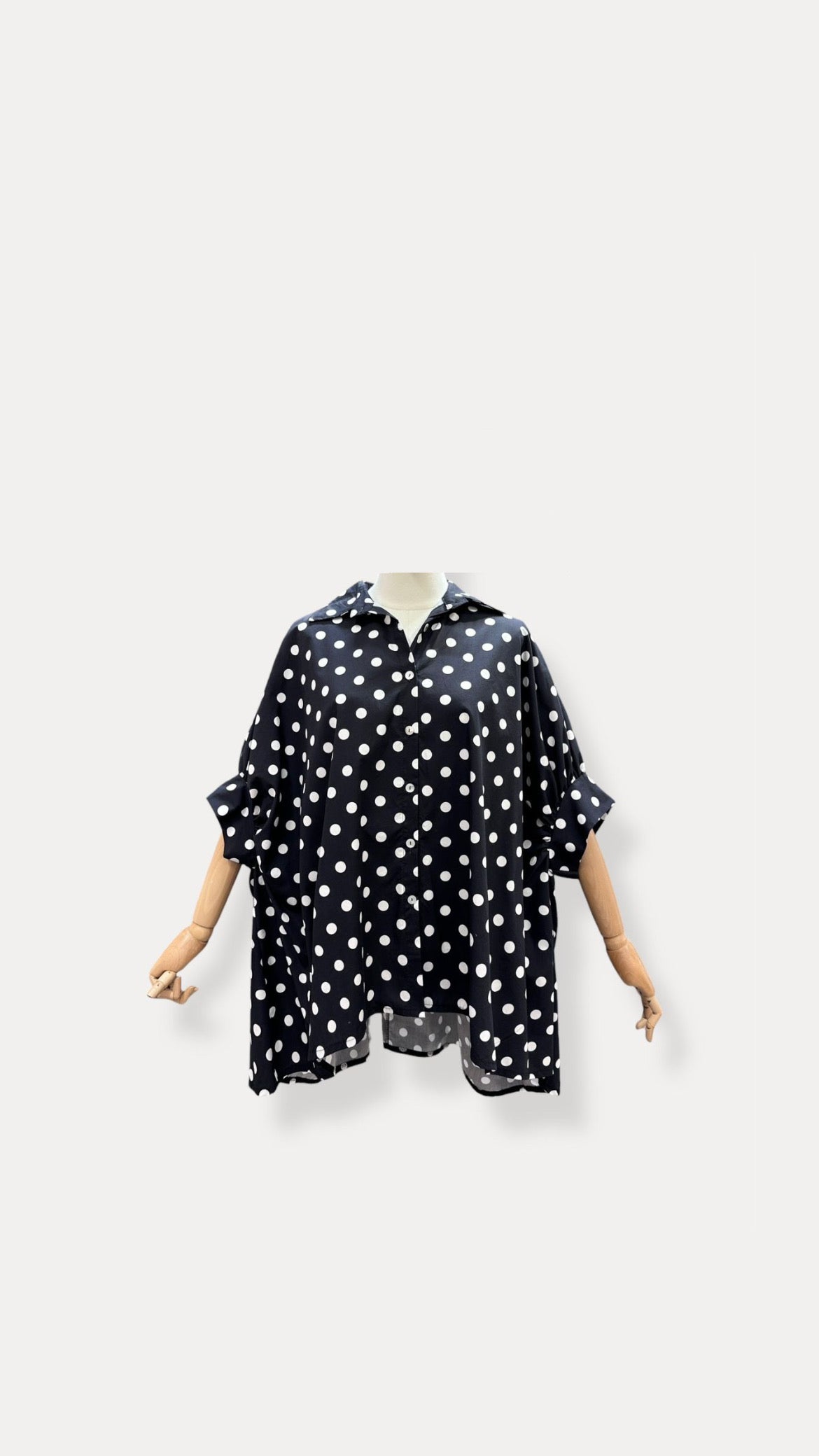 Shirt polka black
