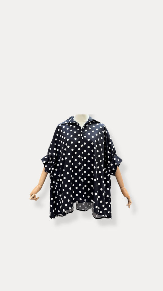 Shirt polka black