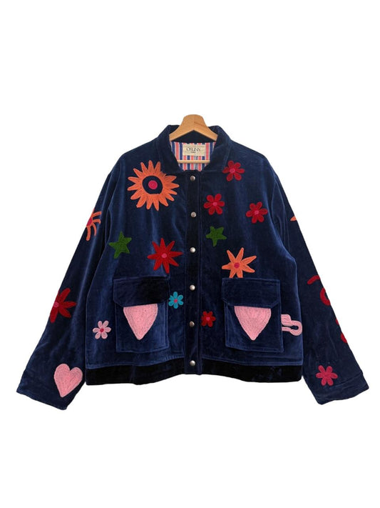 Embroidery Navy jacket