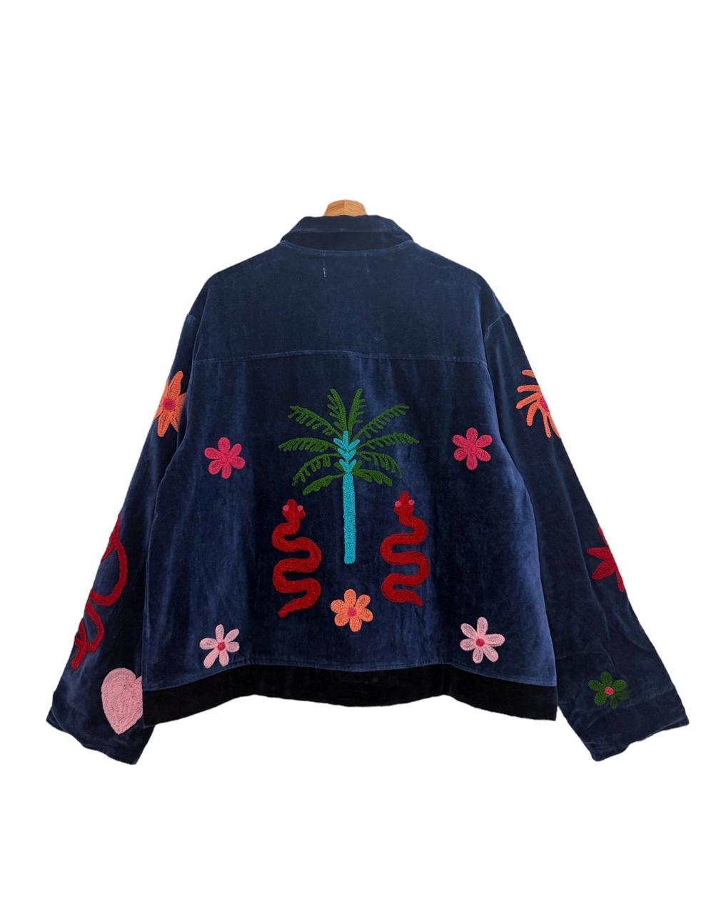 Embroidery Navy jacket