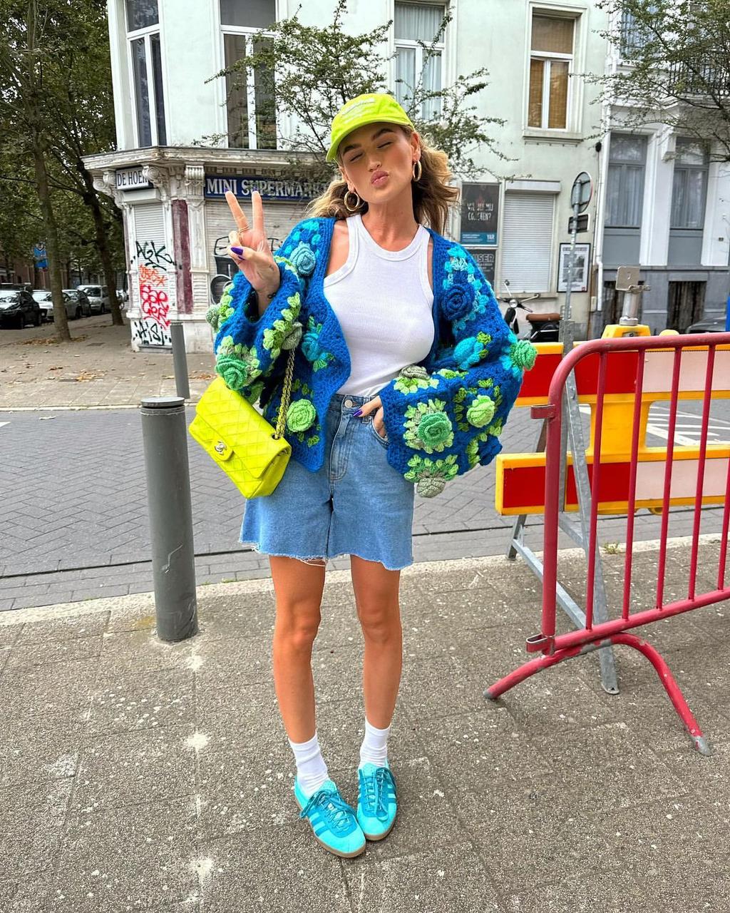 Cardigan Crochet Green