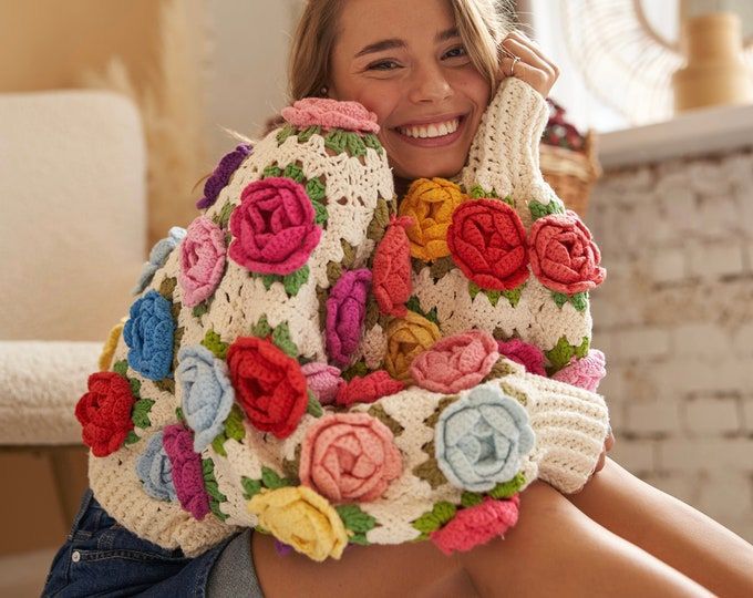 Cardigan Crochet White