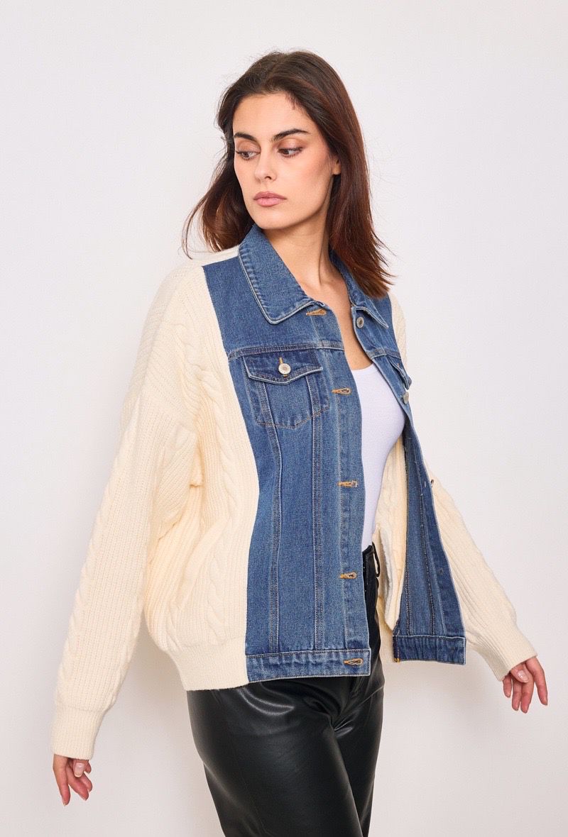 Jacket Denim Mix Off White