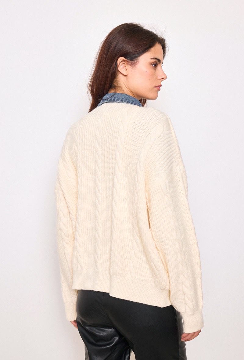 Jacket Denim Mix Off White