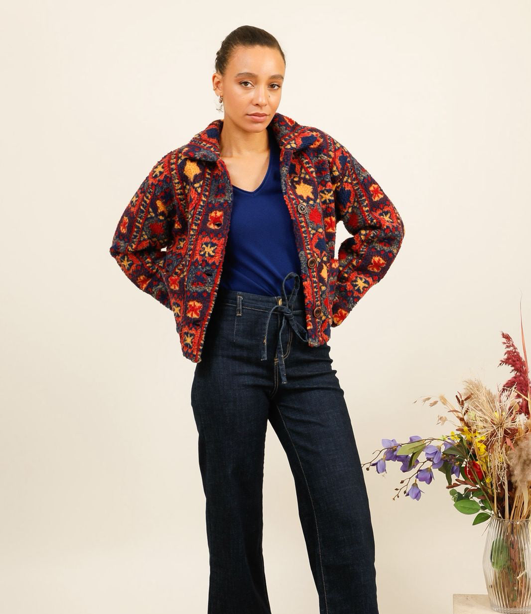 Jacket Boho Burgundy