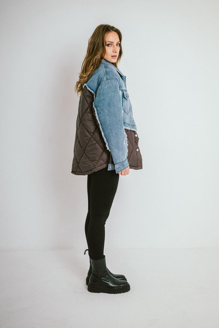 Jacket Waterproof Denim mix Brown