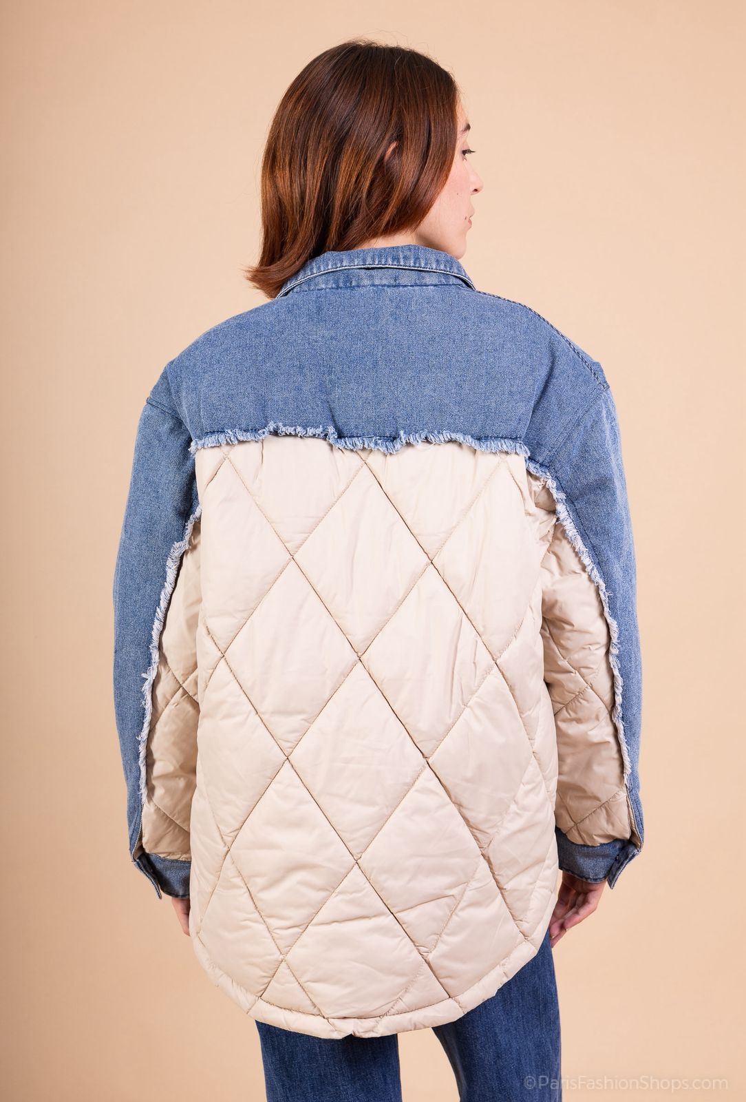 Jacket Waterproof Denim mix Beige