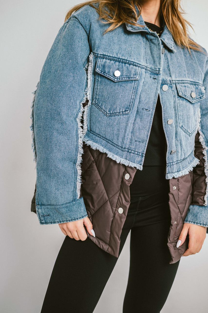 Jacket Waterproof Denim mix Brown